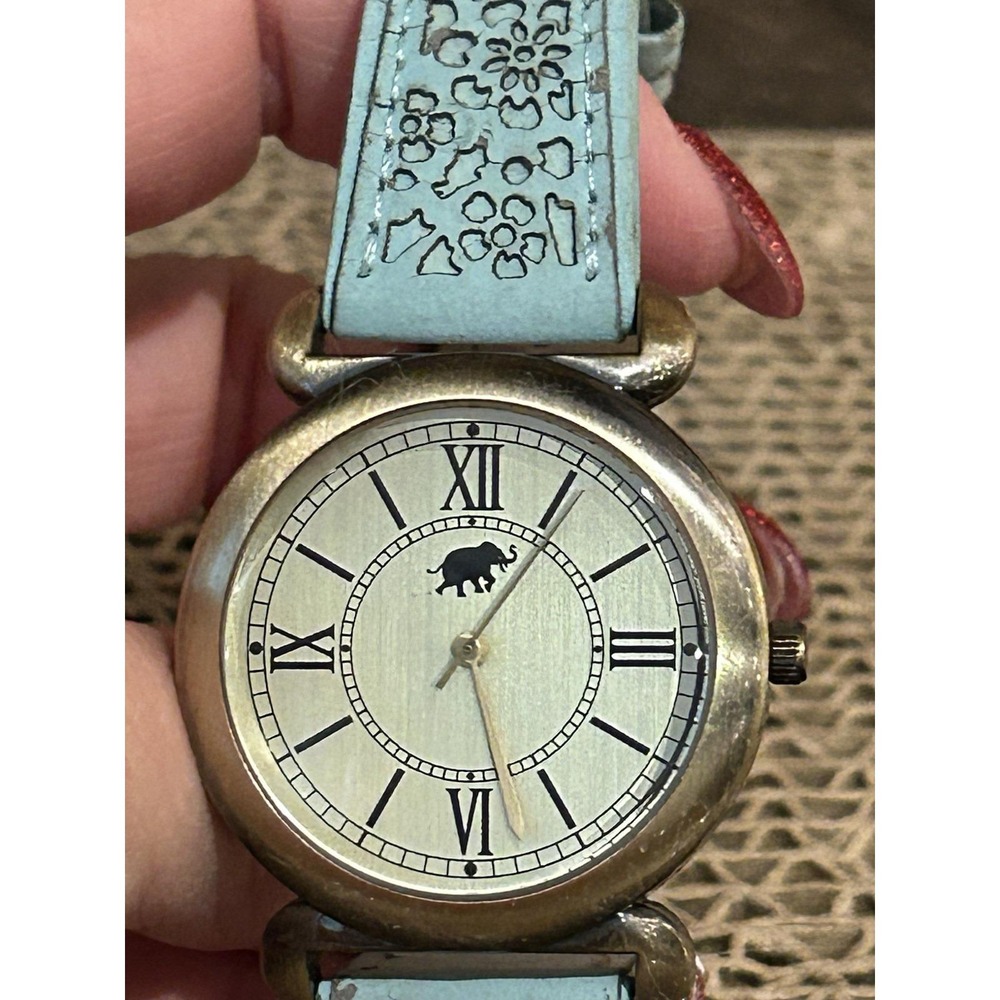 Francesca's Elephant Watch Blue Band In Good Condition